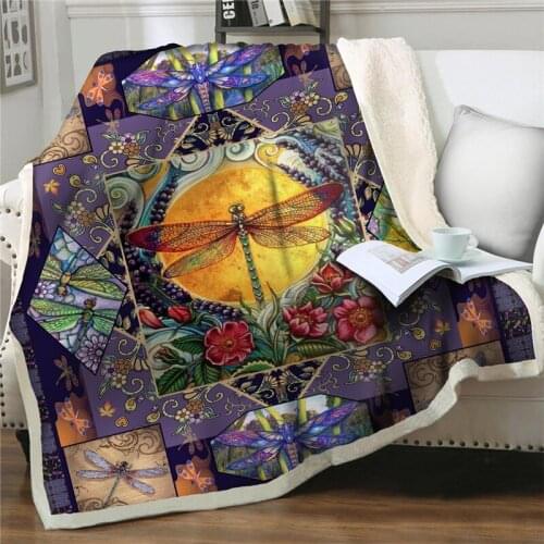 3D bees print Fleece Blanket on Bed Sofa Home Textiles Cartoon Thick rug bedding Quilt cover Bedspread Sherpa easy wash Blankets