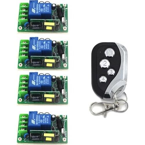 4CH Digital Wireless Remote Control Switch 85V-250V Wide Voltage Range 30A Big Load Relay Receiver SKU: 5499