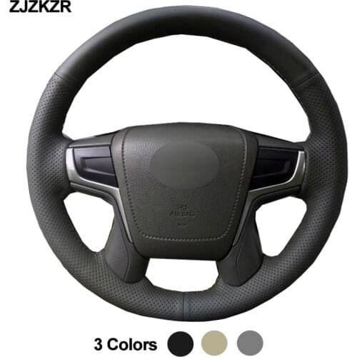 Car Auto Steering-Wheel Cover Stuurhoes Wrap Funda For Toyota Land Cruiser 2016 2017 2018 2019 2020 Land Cruiser Prado 2018 2019