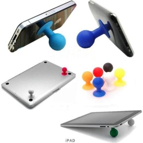 DHL 100pcs Rubber Octopus Sucker Ball Stand Holder for iPod iPhone Samsung iPhone Tablet PC Cup Sucker Stand For Mobile Phones
