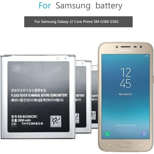 EB-BG360CBC 2000mAh Battery for Samsung Galaxy Core Prime G360 G361F G361H G360H/F LTE SM-G3606 G3606 G3608 G3609 Mobile Phone