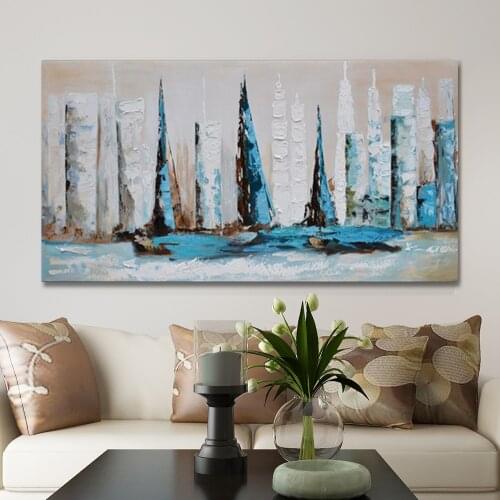 GATYZTORY 60x120cm Frame DIY Painting By Numbers Boat Landscape Paint On Canvas Large Size For Living Room Arts