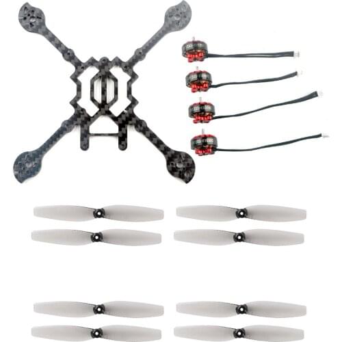 Happymodel Larva X HD 125mm Wheelbase Carbon Fiber Frame Kit with EX1203 1203 5500KV 2-4S Brushless Motor & 65mm Props