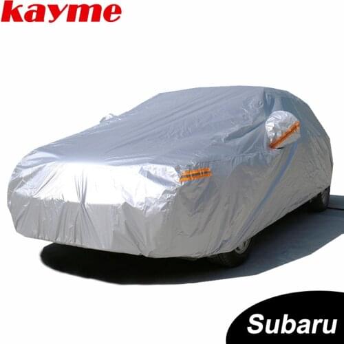 Kayme Waterproof full car covers sun dust Rain protection cover auto suv protective for Subaru bra xv forester Legacy Outback