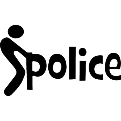 Creative Police Funny Personality Sticker Car Styling Black Silver Body Stickers Vinyl Decal Jdm