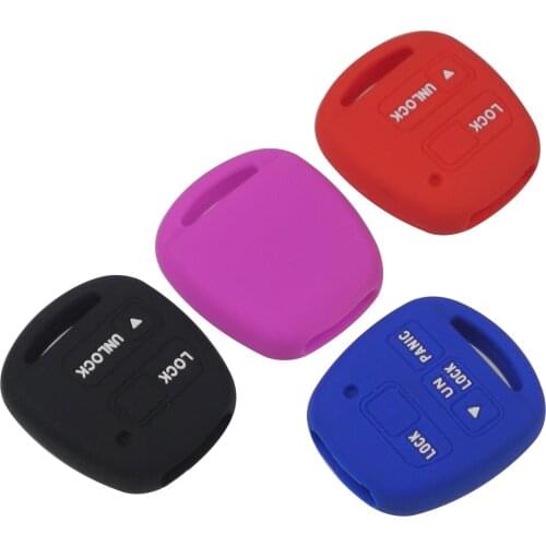 Kutery 10PCS 2BTN Silicone Colorful Remote Car Key Cover Case For Toyota Corolla Camry 4Runner For Lexus RX LS GX SC Protection