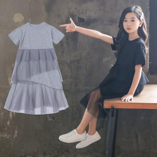 Fashion 2020 Summer New Arrival Girls Dresses Baby Girls Mesh Patchwork Dresses Cute Princess Cake Dresses for Girls, #8374