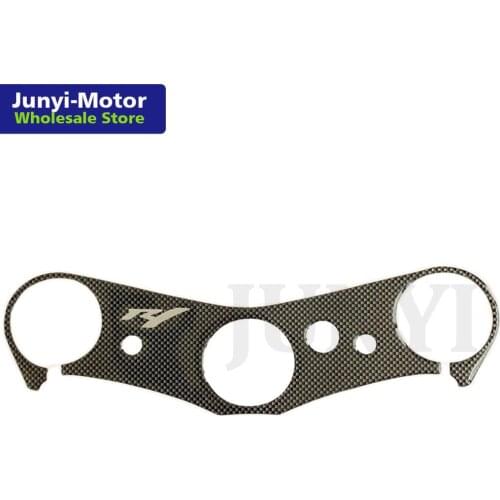 Motorcycle Decoration End Triple Tree Top Clamp Sticker Decal Pad Cover For Yamaha YZF R1 2004 2005 2006