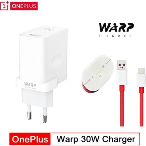 Original OnePlus 7T pro charger 30w Power Adapter One Plus 7 7 Pro EU/US Warp Charge 5V/6A 30 Charger 6A USB Type c Cable