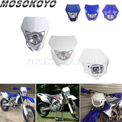 Motocross Headlight 12v/35w Supermoto Front Headlamp Mask For YAMAHA YZ YZF WR WRF TTR 125 250 400 450 426 YZ250F WR450F WR250X