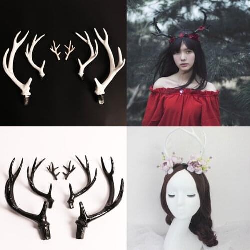 Handmade Deer Horn Simulation Antlers Deer Antlers Handcraft Cosplay Headband Deer Horn Artificial Christmas Decor Party Cosplay