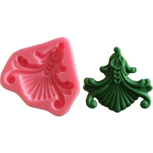 Fan Flower Shaped Silicone Mold Chocolate Candy Jello 3D Silicone Mold Soap Mould Cartoon Gift Tools