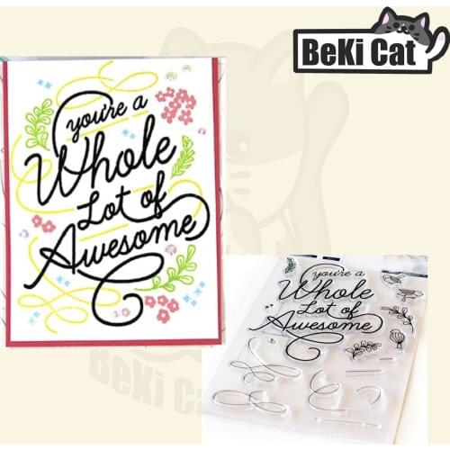 Words Clear Stamps for DIY Scrapbooking/Card Making Fun Decoration Supplies