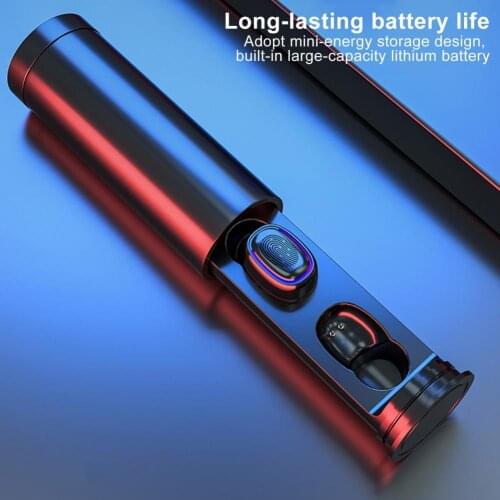 T-202 Mini Wireless Bluetooth 5.0 TWS Smart Earphone 9D Stereo Sports Waterproof Earbuds Noise Cancelling Headsets