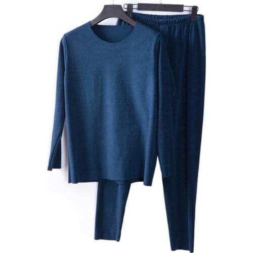 Mens big fat 145kg German velvet fever no trace plus fat plus size Loose double-sided velvet stretch thermal underwear set L-9X