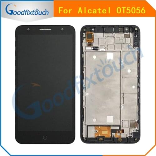 For Alcatel Pop 4 Plus 5056D OT5056D OT5056 5056 5056A LCD Display Touch Screen Panel Digitizer Assembly With Frame Replacement