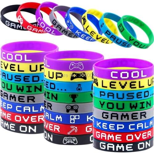 300pcs Game Party silicone wristband Personalized Rubber bracelets Sports Gifts shipping by DHL A