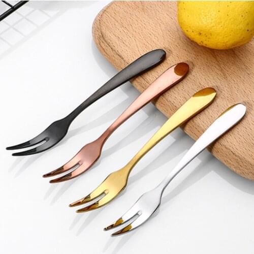 304 stainless steel fruit fork small fork creative fashion Korean set fruit stick fruit insert dessert cake spoon