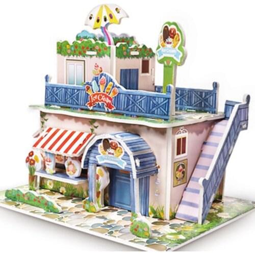 DIY 3D Childrens Educational Puzzle Paper Model Assembled Learning Educational Games Toys Children Jigsaw Kids Architecture