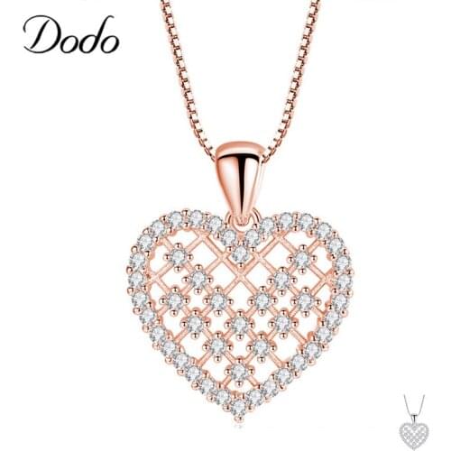 Austrian Crystal AAA Cubic Zircon Necklaces Hollow Heart Pendant Chain Necklace For Women Fashion Jewelry Free Shipping Hot N329