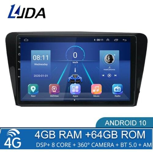 4G+64G Android 10 Car Multimedia Player For SKODA Octavia 3 A7 2013 - 2017 2018 2 Din Car Radio Navigation GPS Stereo no dvd