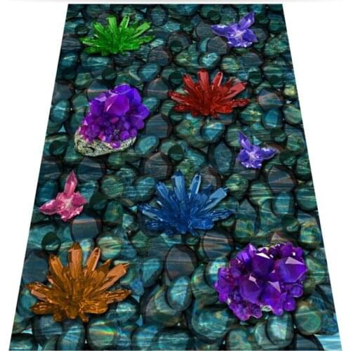 Beibehang Crystal on the crystal flooring 3D flooring custom large fresco pvc wear waterproof waterproof thick paste