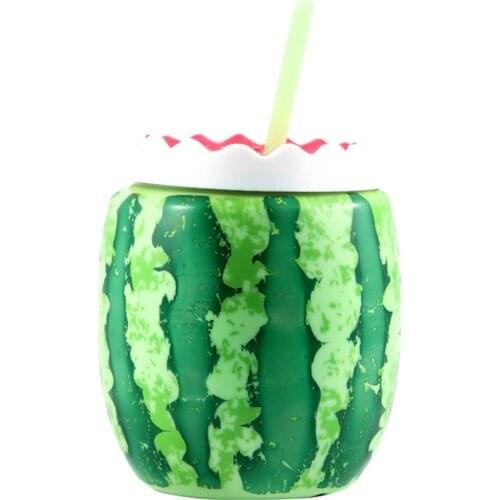 Watermelon Water Cup Double-layer Insulation Water Bottle With Straw Mimosa Pina Colada Or Margarita Glasses Cups Water Kettle