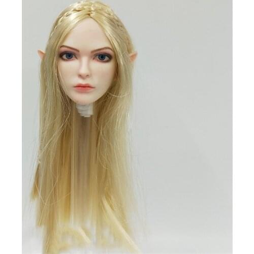 For Fans Collection KYStudio 1/6th Gemini Elf Female Warrior Riya KY002 Head Sculpture Long Hair Women Model For 12 Inch Doll