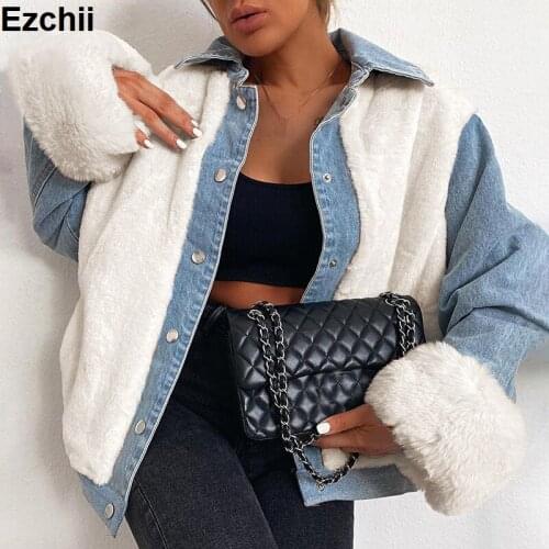 Ezchii Women's Jackets With Fur
