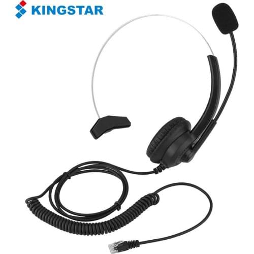 KINGSTAR Call Center Headset With Microphone 2.5mm/3.5mm Plug Telephone Voice Interphone Headphone For Computer Volume Control