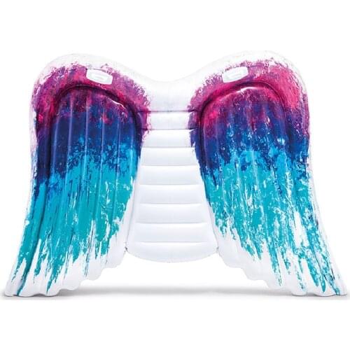Giant PVC Angel Wings Floating Row Purple Inflatable Water Mattress Inflatable Swimming Floating Bed for Adult Child Women