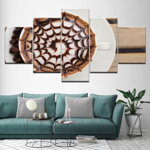 Canvas Painting the Pulled coffee 5 Pieces Wall Art Painting Modular Wallpapers Poster Print for living room Home Decor