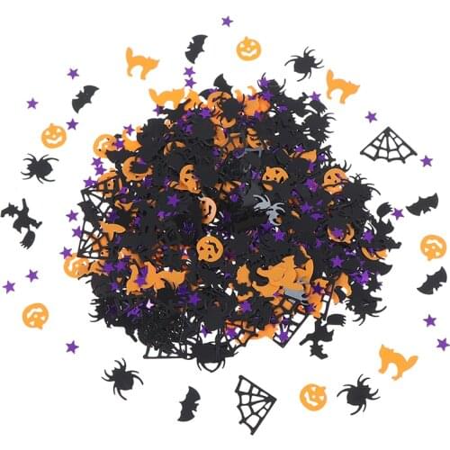 Halloween Confetti Pumpkin Spider Witch Bats Confetti Sprinkle Table Decoration