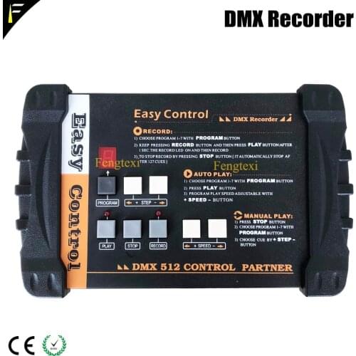 Easy Console DMX Recorder 7 Program Button Auto Manual Play DMX512 Controller Device for Music Show Paty Lighting Controlling
