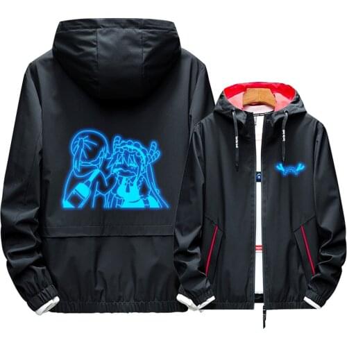 Role Toru Cosplay Costume Miss Kobayashis Dragon Maid Hoodie Printed Zipper Noctilucent New Fashion Casual Summer Thin Jacket