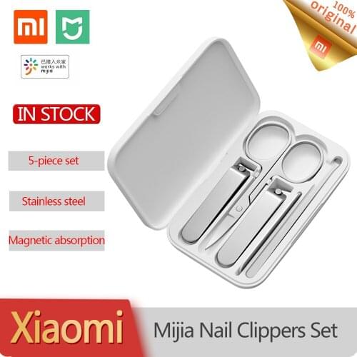 Xiaomi Mijia Stainless Steel Nail Clippers 5pcs/set Trimmer Pedicure Care Clippers Earpick Nail File Professional Beauty Tools