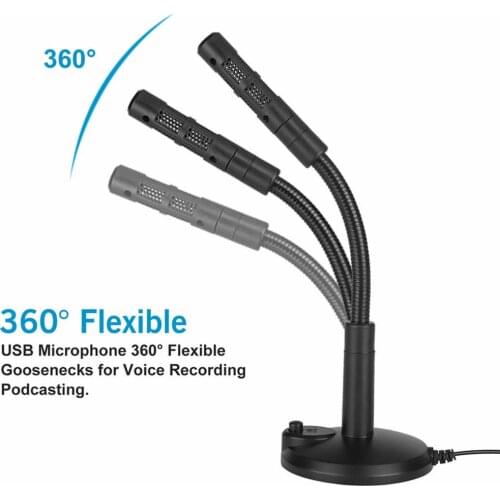 USB Microphone for Computer Conference Microphone with Mute Button for Desktop PC Laptop, Metal Condenser Mic for Video Call