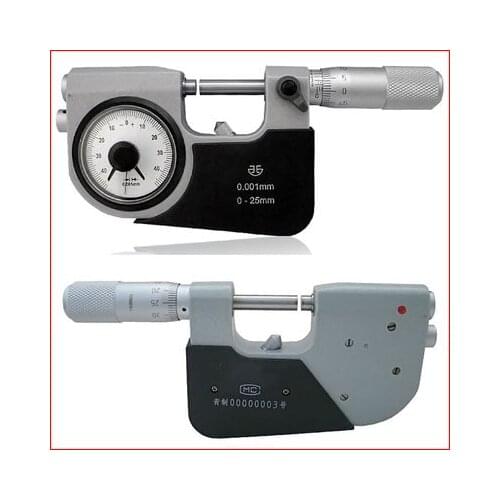 Outside lever micrometer indicator 0-25mm/0.001 snap micrometer dail thickness micrometers high quality