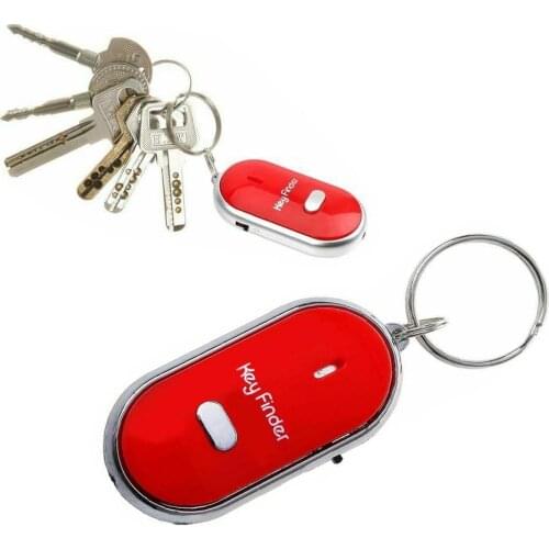 Mini Anti-lost Whistle Car Key Finder Wireless Alarm Smart Tag Key Locator Keychain Tracker Whistle Sound LED Light Things Track