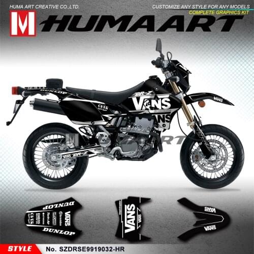 HUMAART Motorcycle Decal Stickers for DRZ400SM DRZ 400 Enduro 1999 to 2019 KLX 400R 2002 to 2004, Customizable