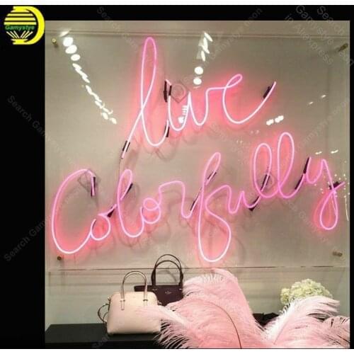Neon Sign for Live Colorfully Neon Bulb sign handcraft gift glass tube light Decorate home room wall lamps display board sign
