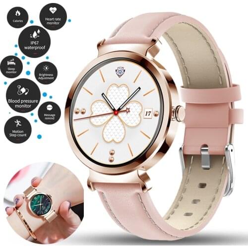 2021 New Luxury Smartwatch Women Waterproof Sports Fitness Tracker For Android Ios Reloj inteligente Fashion Women Smart Watch