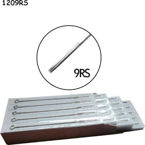 50PCS/Box 9RS Disposable Sterilized Pro Top Quality Sterilized Tattoo Needles Round Shader for Tattoo Ink Tips