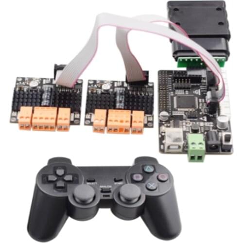 PS2 Handle Controller 9-24V 2/4 Channel High Power DC Motor Drive Kit PWM Adjust Speed with Arduino TB6612 Board Smart Car