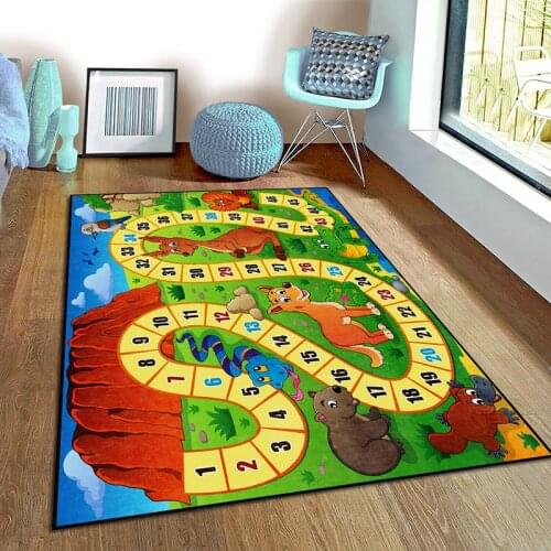 Educational game mat, kids room carpet, hopscotch, car, the multiplication table, tutorial carpet