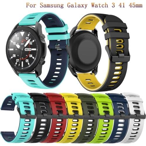 20mm 22mm Silicone Correa Wrist Band for Samsung Galaxy watch 3 41mm 45mm Strap for Samsung Galaxy Active Bracelet watchbands