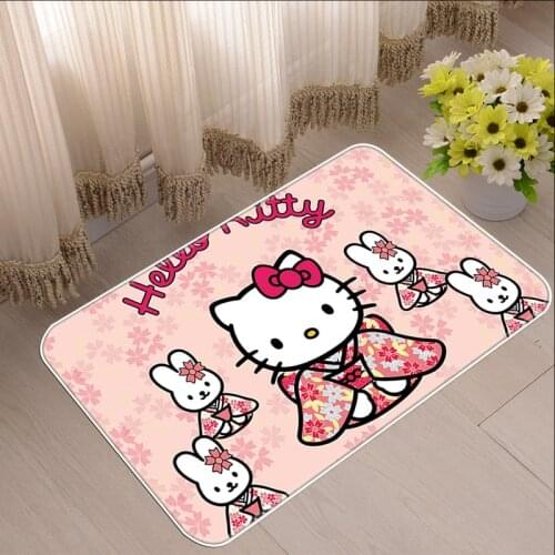 Pink Kitty Cat Kitchen Mat Bedroom Entrance Doormat Home Hogar Floor Decoration Living Room Carpet Bathroom tapis cuisine Rug 3D