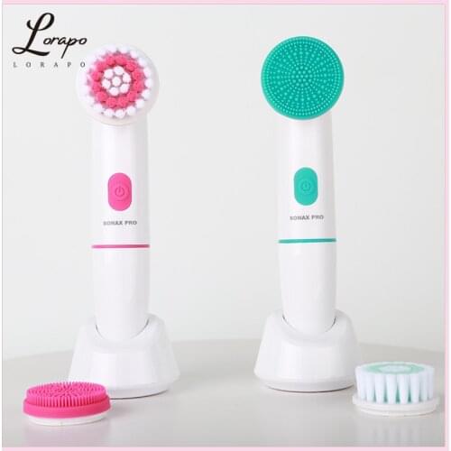Facial Cleansing Brush Electric Cleansing Brush Sonic Vibration Massage Cleansing Brush Deep Cleansing and Exfoliating Skin Care