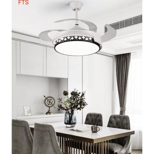 Fan light invisible light luxury simple living room light bedroom new fan light remote control nordic ceiling fan light
