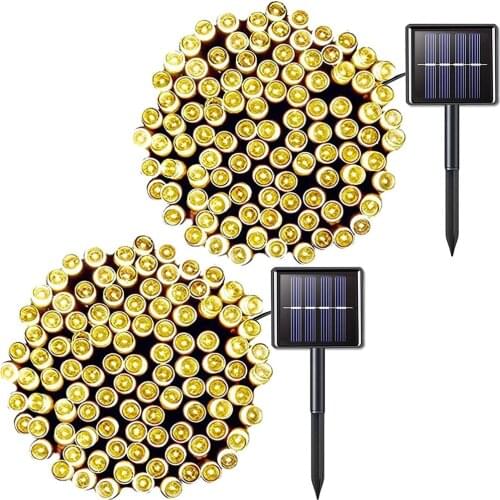 Led Solar Light Outdoor Waterproof Fairy String Lights Solar Cell Garland Lamp For Christmas Xmas Garden Home Holiday Decoration